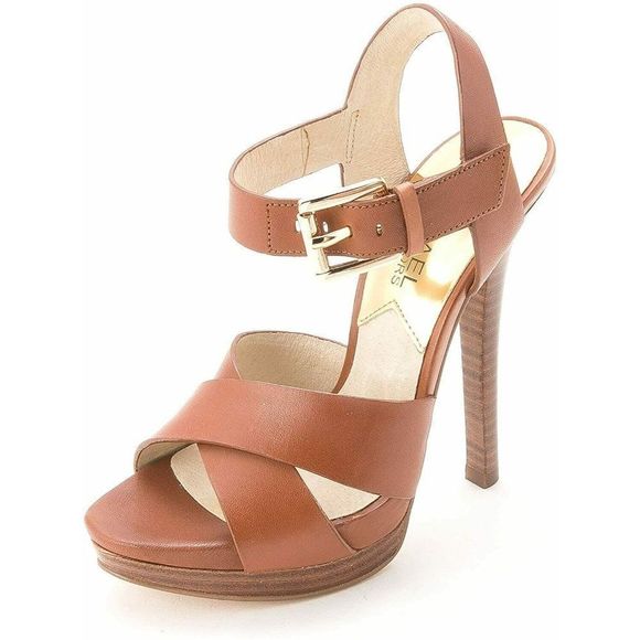 MICHAEL Michael Kors Shoes - Michael Michael Kors Heels Brown Oksana Stiletto Sandals Size 7.5